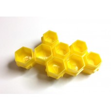 Колпачки под краску "Пчелиные соты" желтые